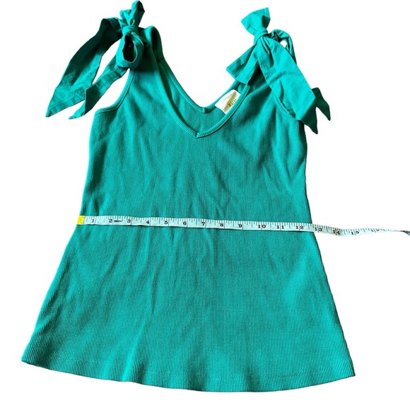 The Rafaela Bow-Tie Tank by Maeve for Anthropologie - Ribbed tank top XS green - Picture 5 of 11